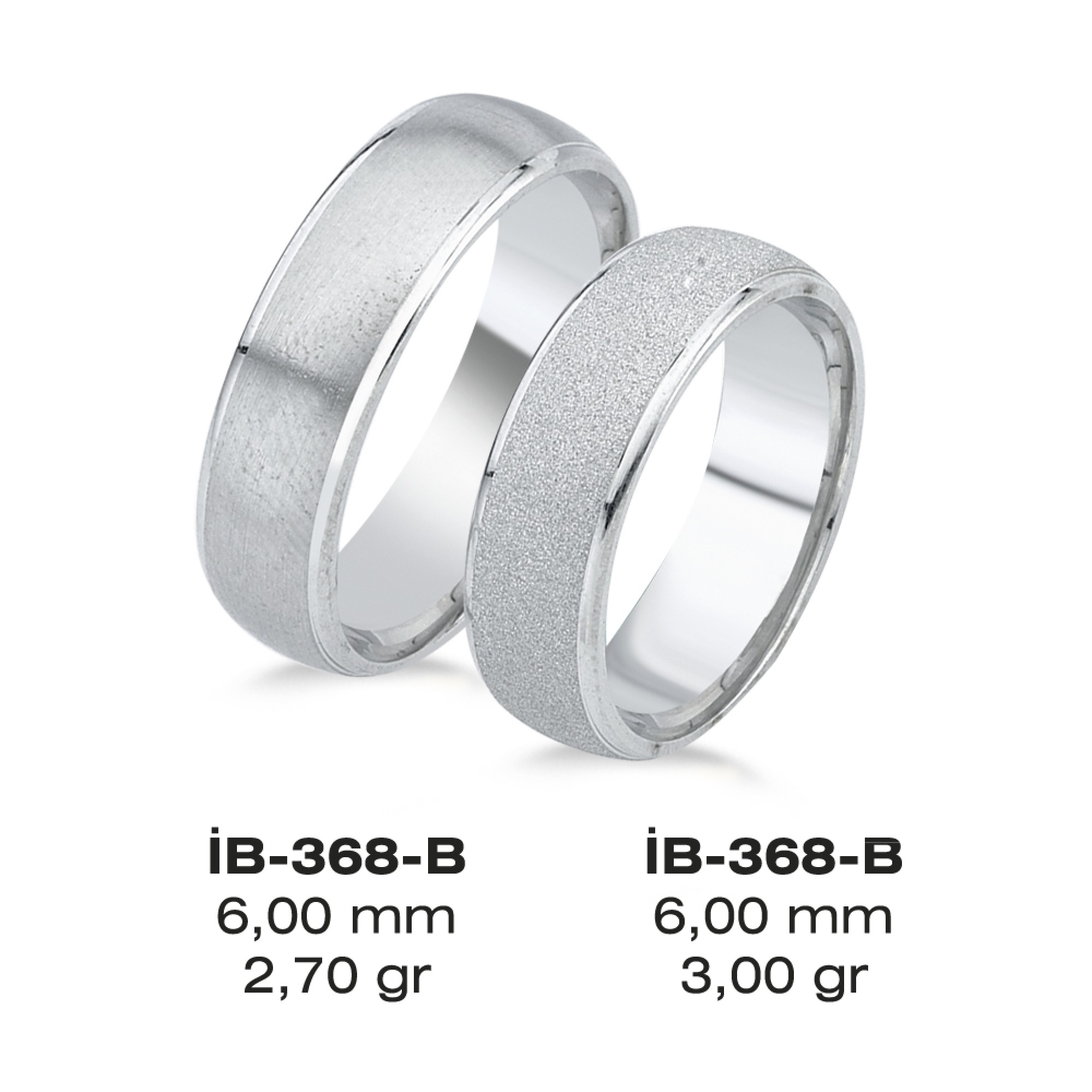 Weißes Eheringmodell 368-B