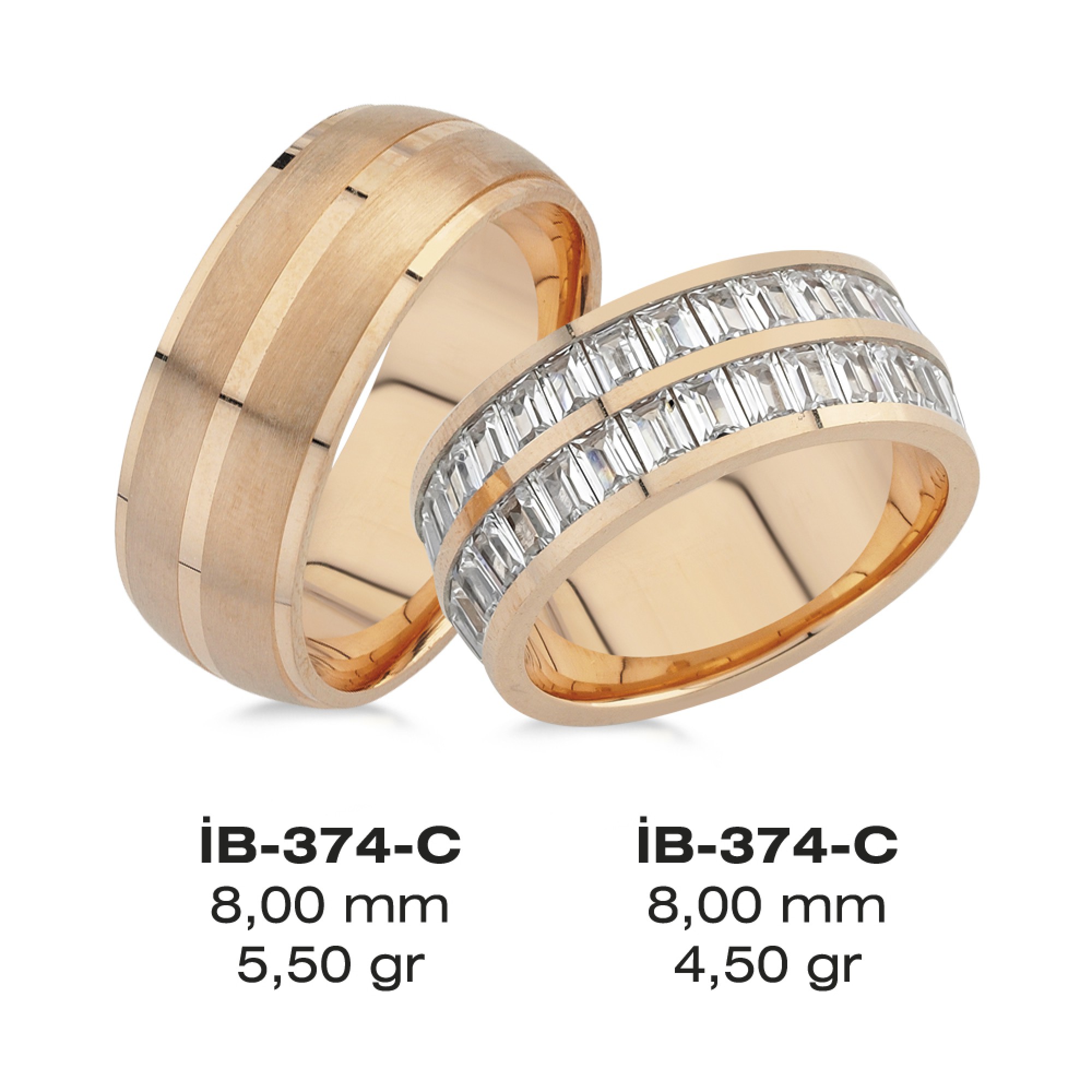 Rose Ehering - 374C