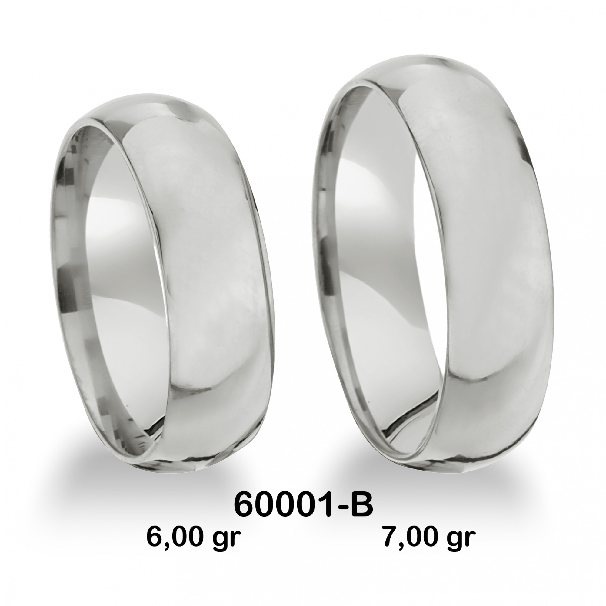 Klassischer Ehering - 60001-B