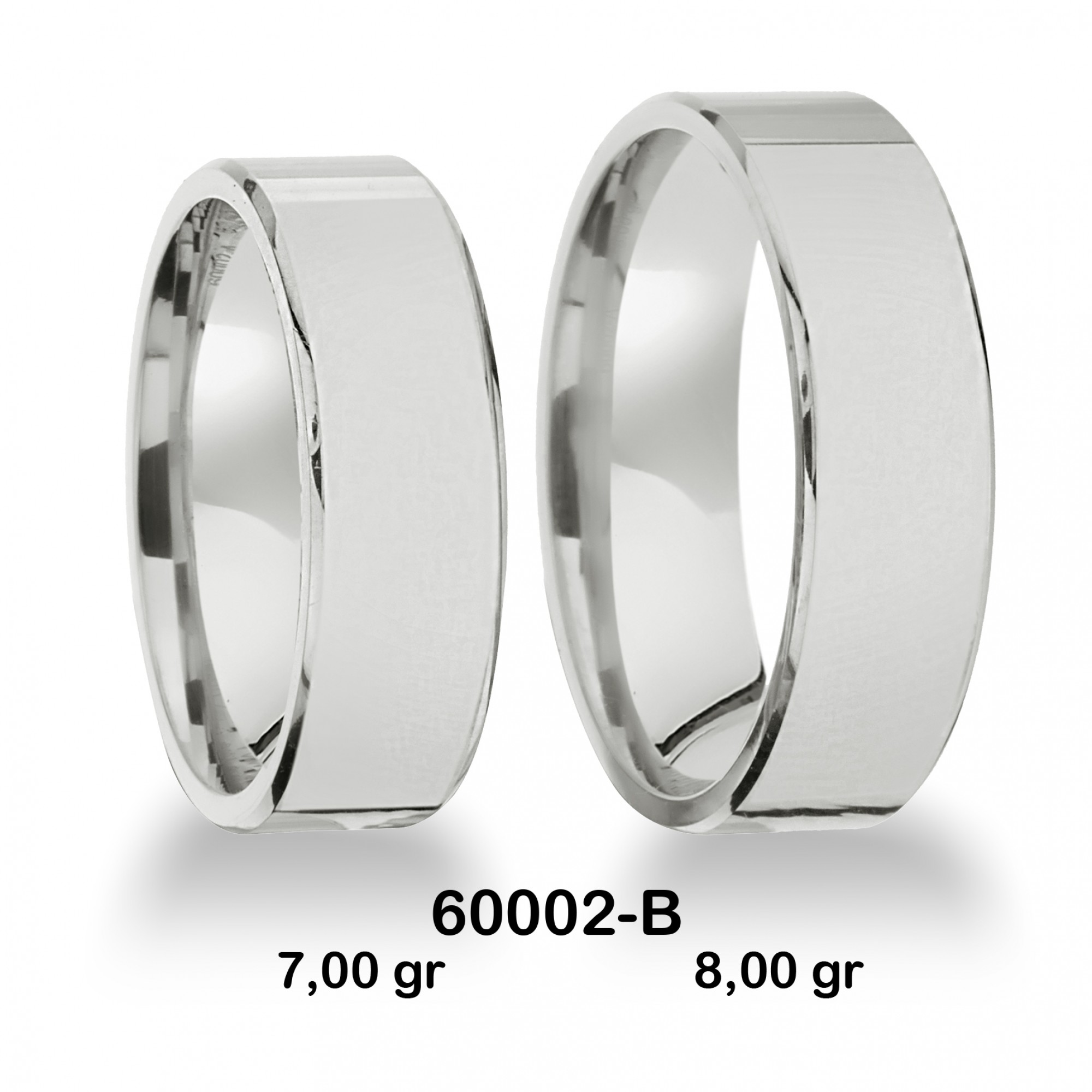 Klassischer Ehering - 60002-B