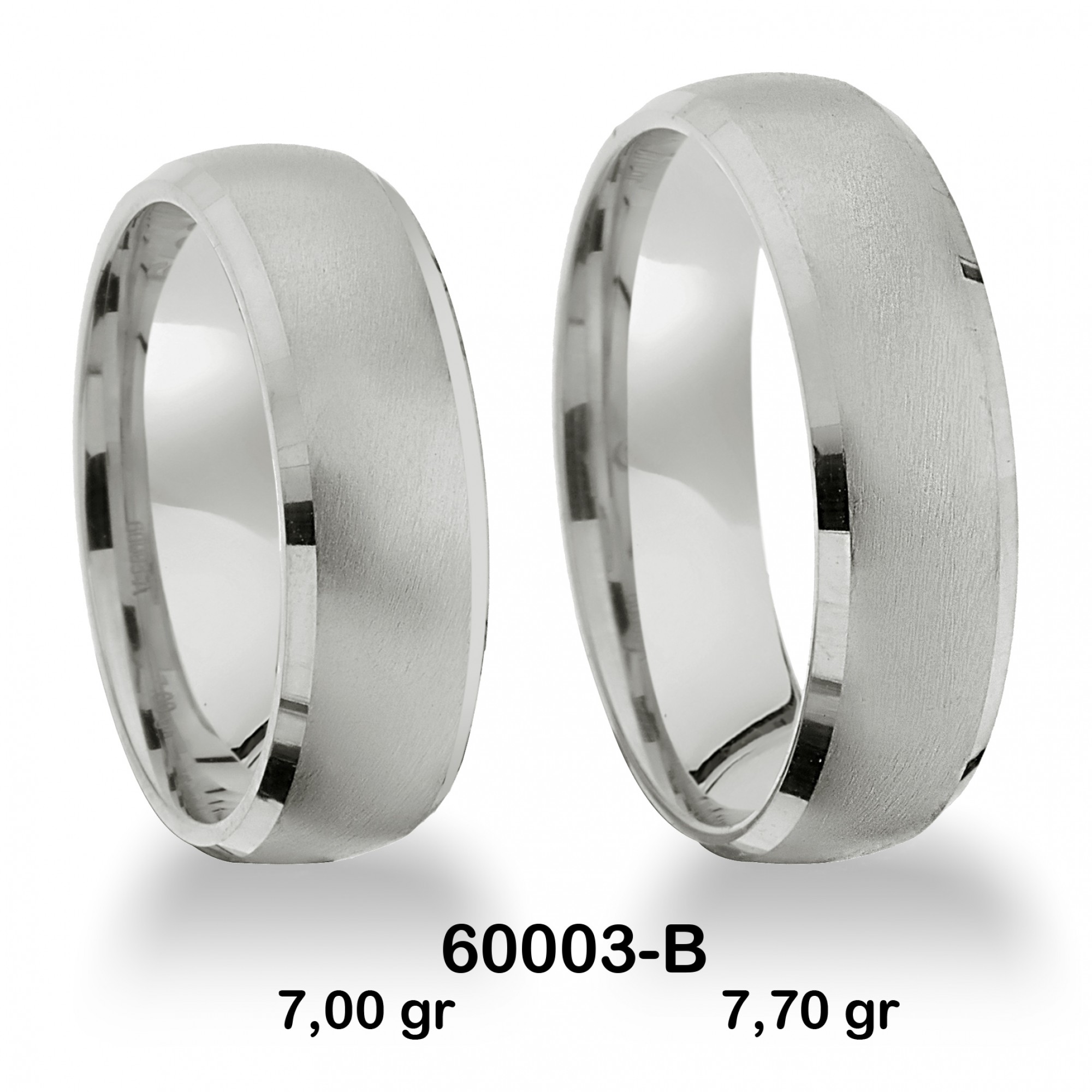 Klassischer Ehering - 60003-B