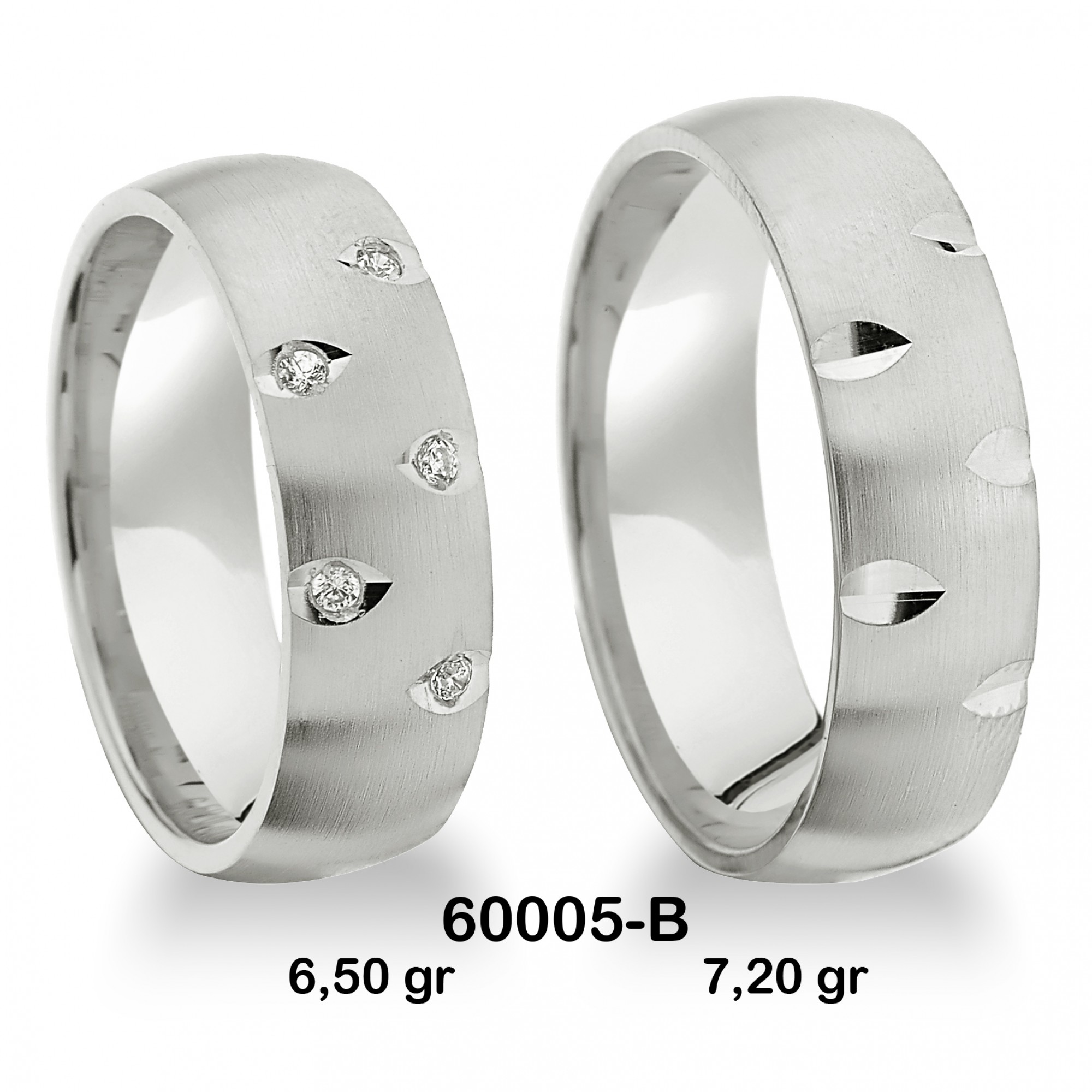 Klassischer Ehering - 60005-B