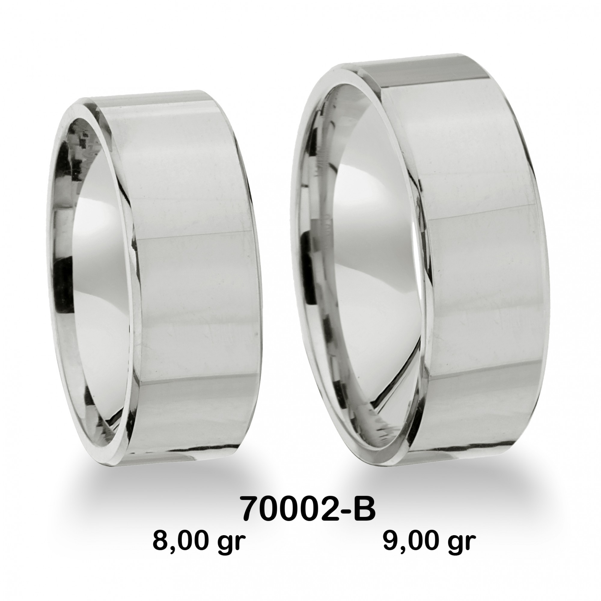 Klassischer Ehering - 70002-B