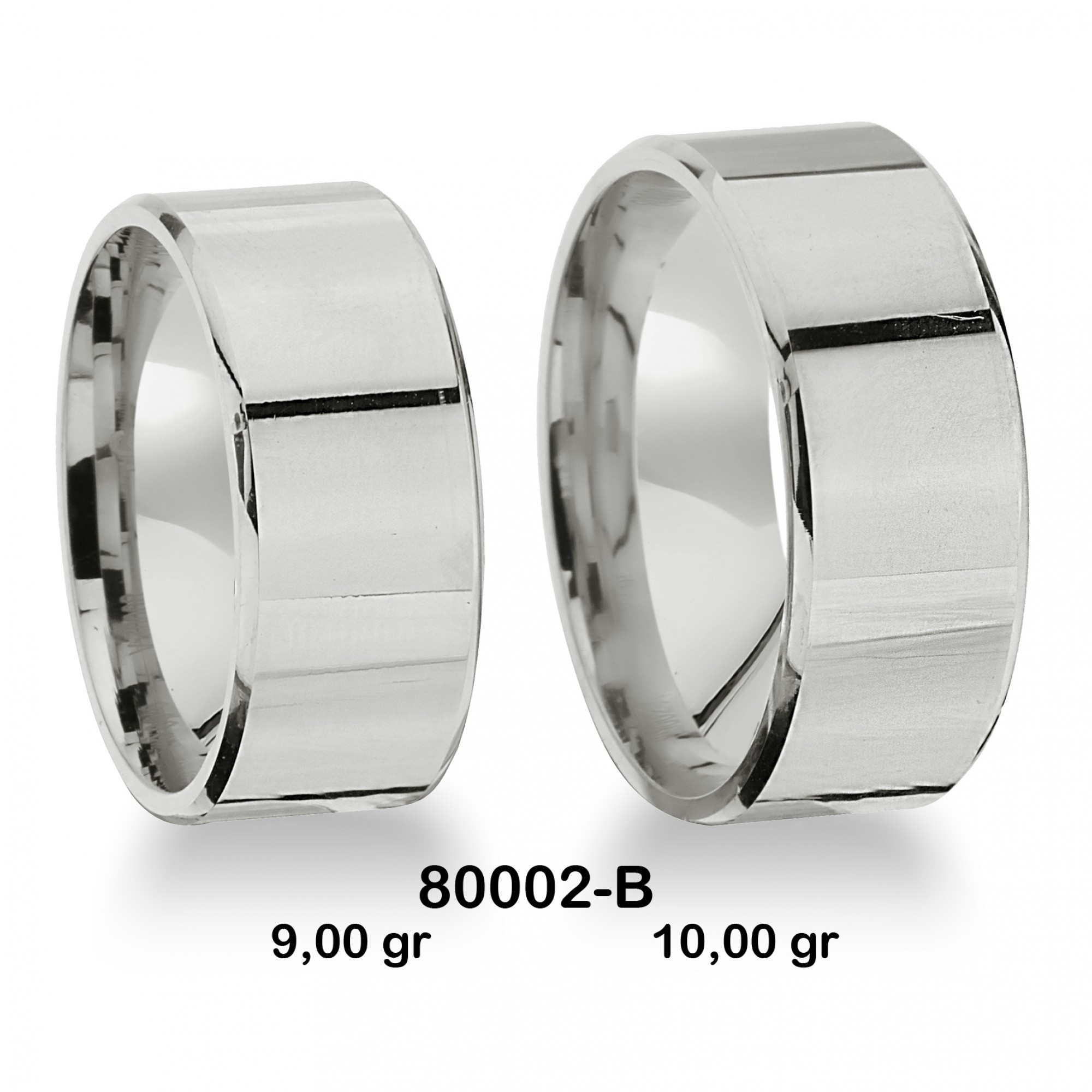 Klassischer Ehering - 80002-B