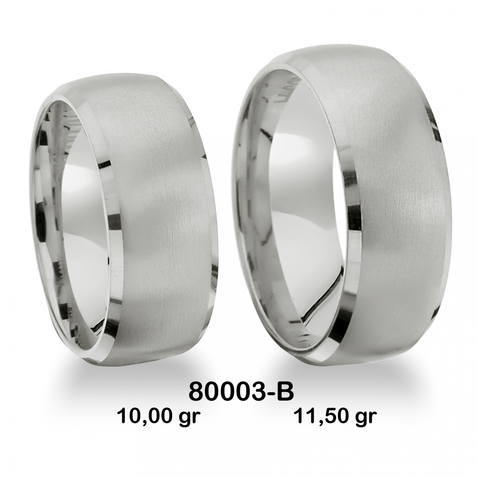 Klassischer Ehering - 80003-B