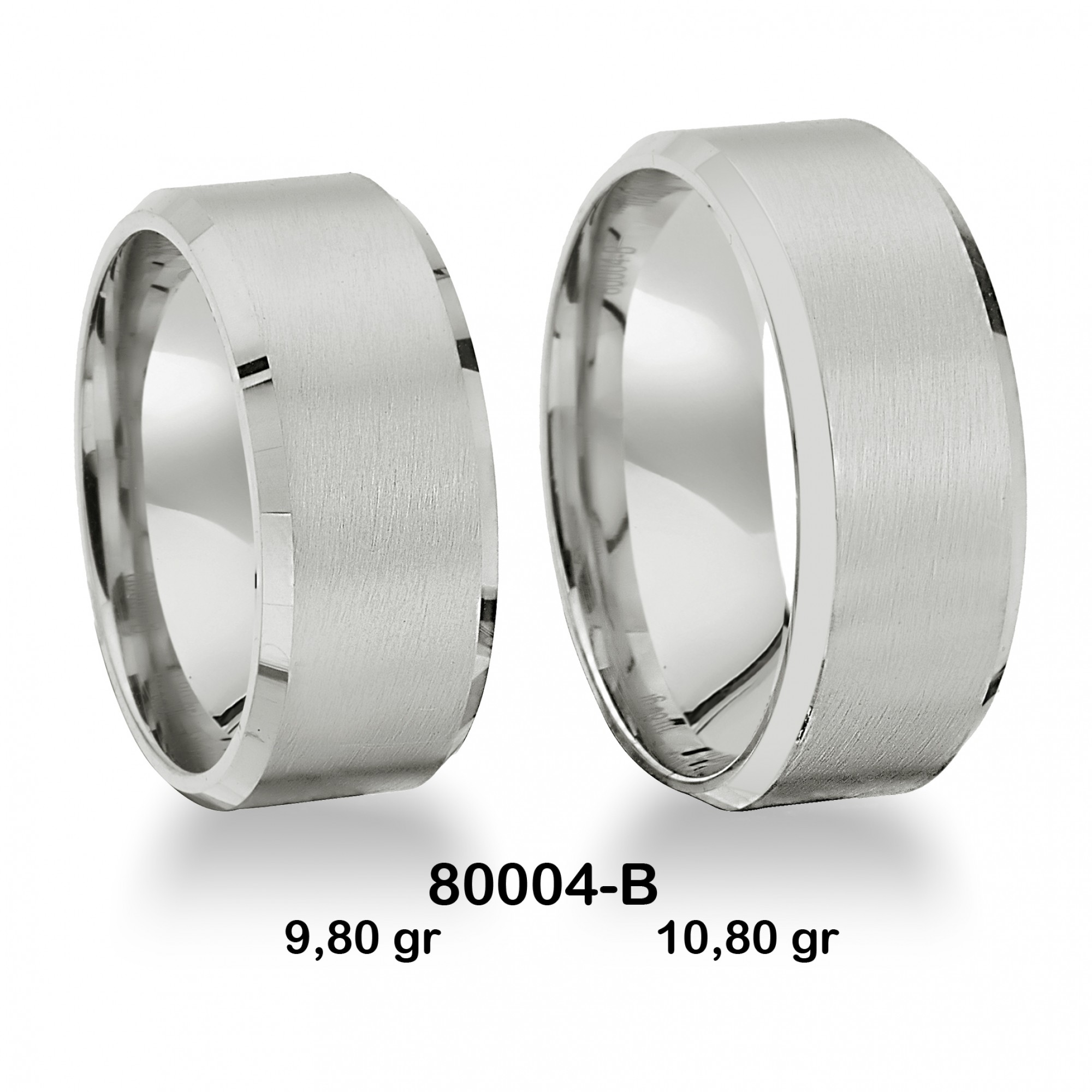 Klassischer Ehering - 80004-B