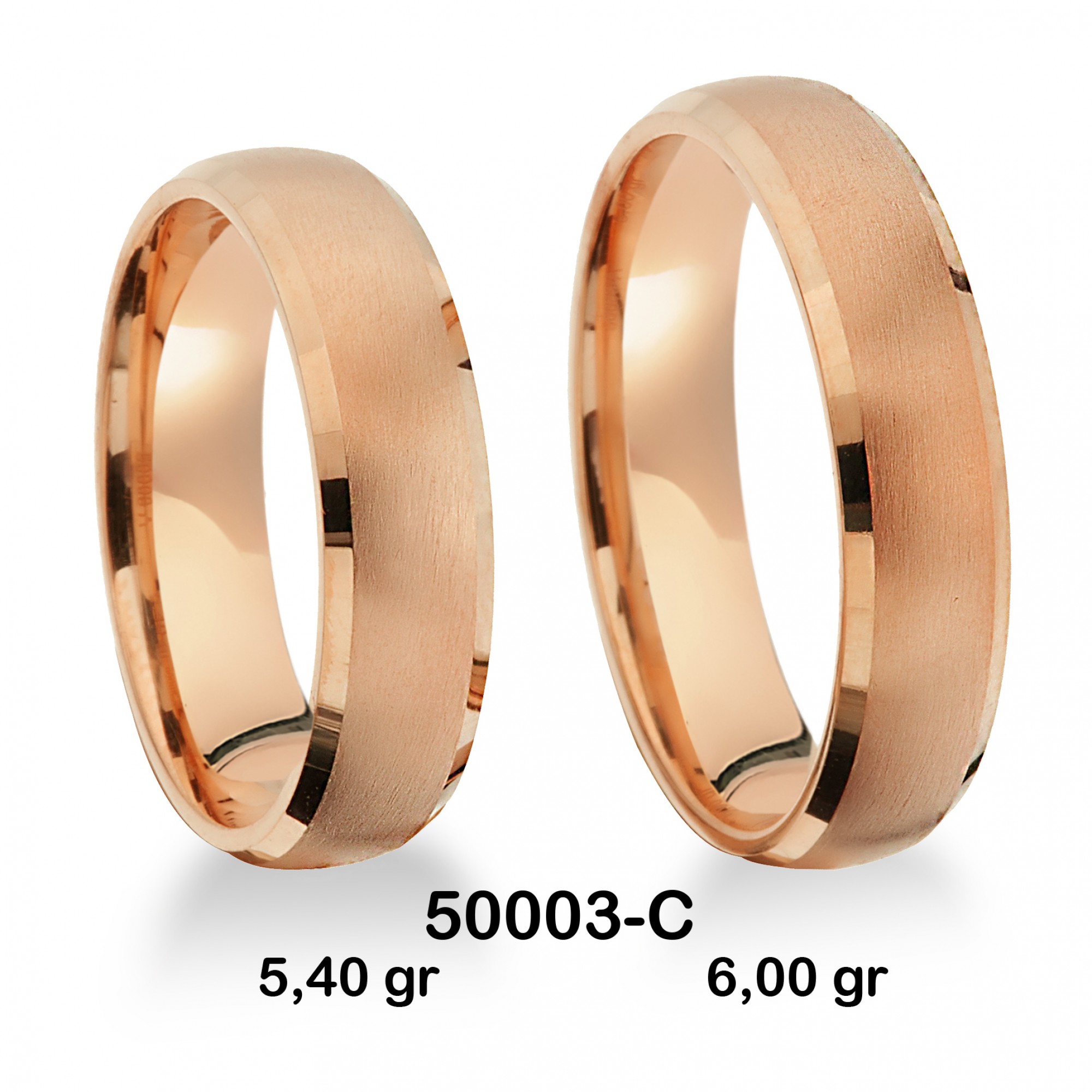 Klassischer Ehering - 50003-C