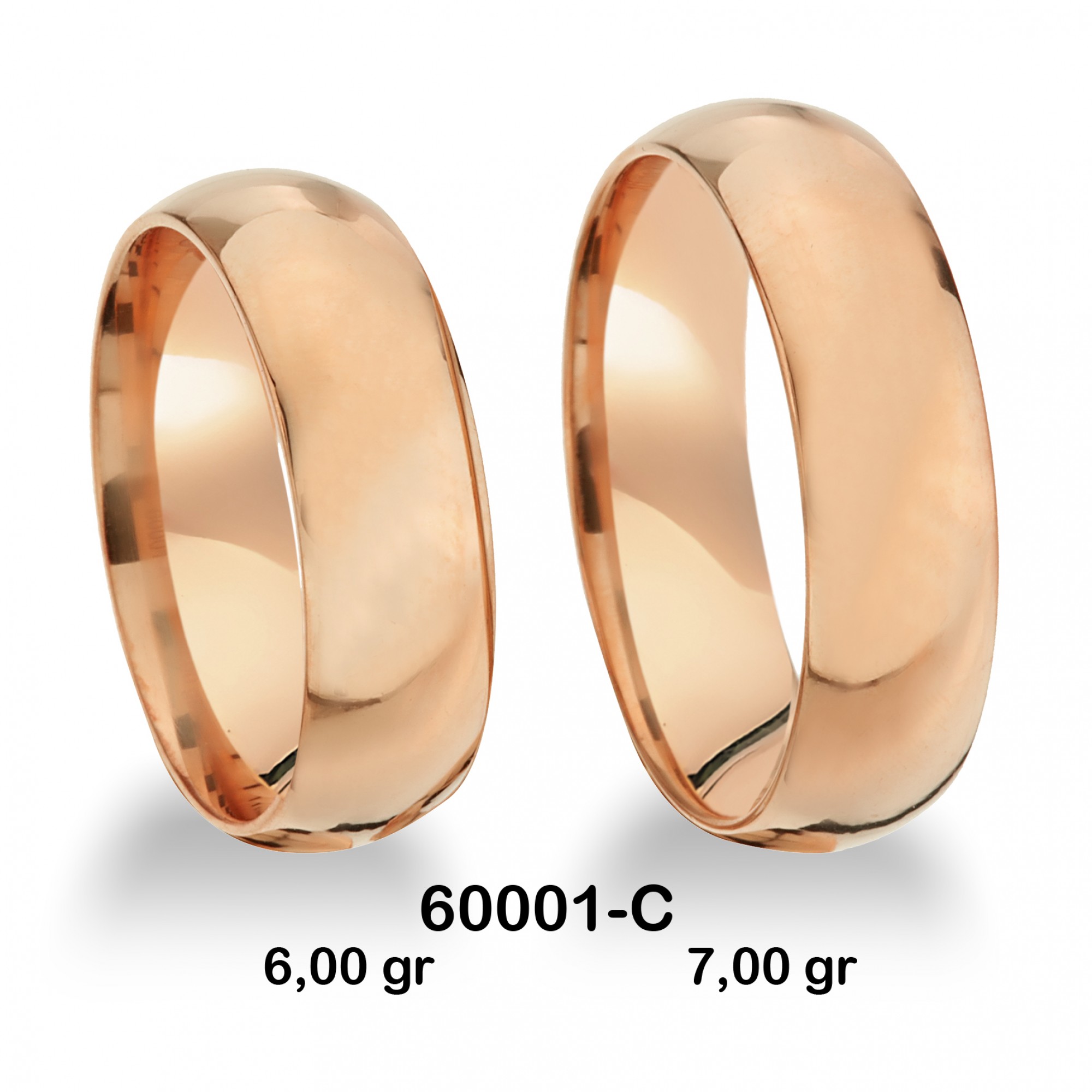 Klassischer Ehering - 60001-C