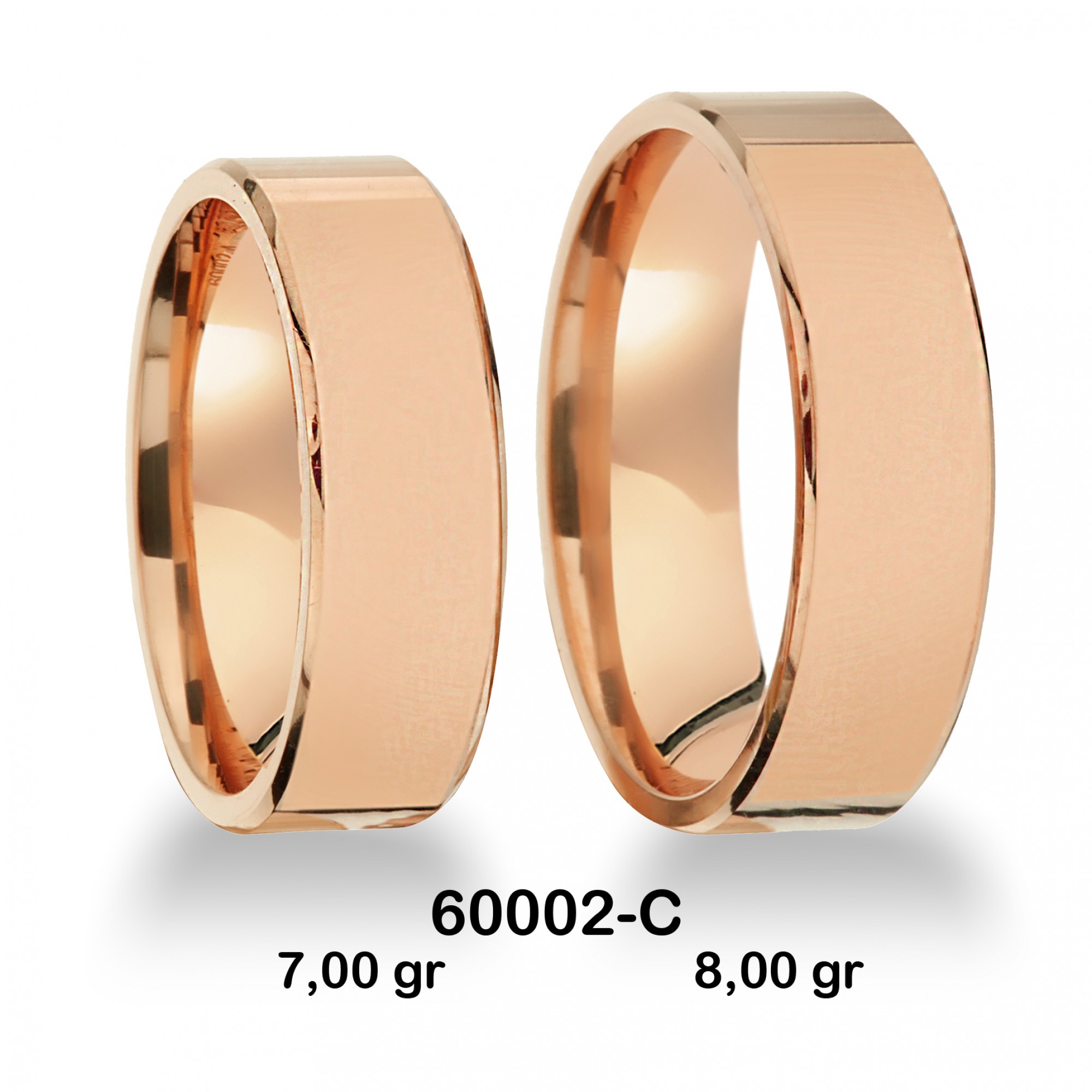 Klassischer Ehering - 60002-C