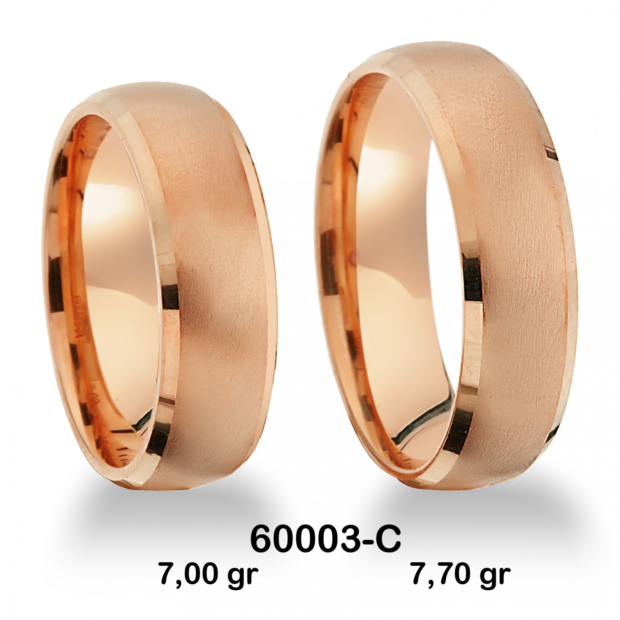 Klassischer Ehering - 60003-C