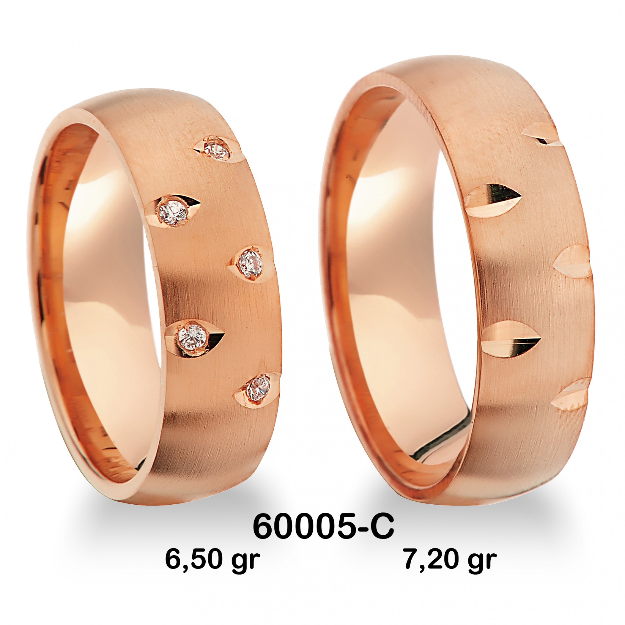 Klassischer Ehering - 60005-C