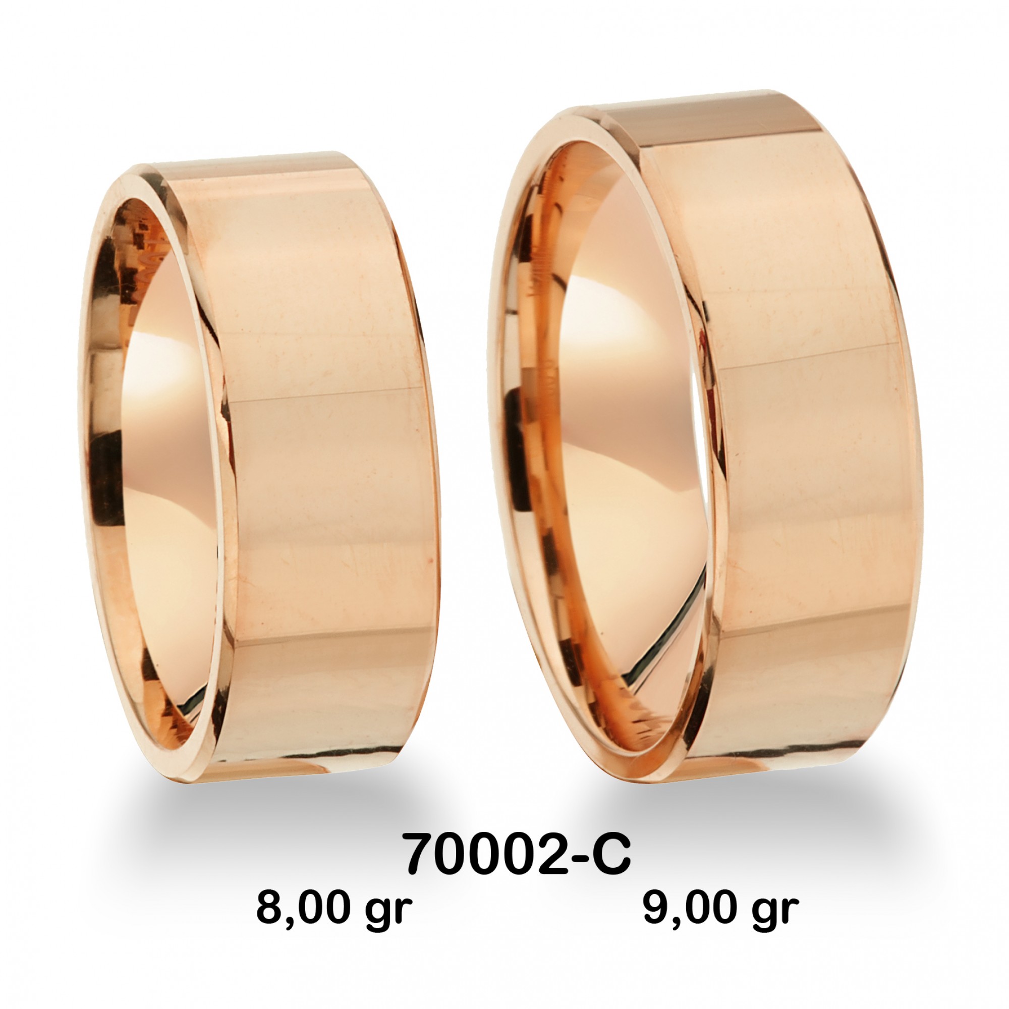 Klassischer Ehering - 70002-C