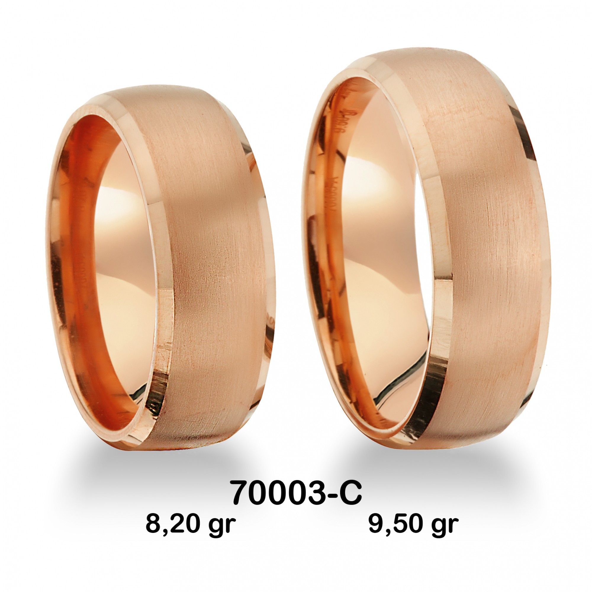 Klassischer Ehering - 70003-C