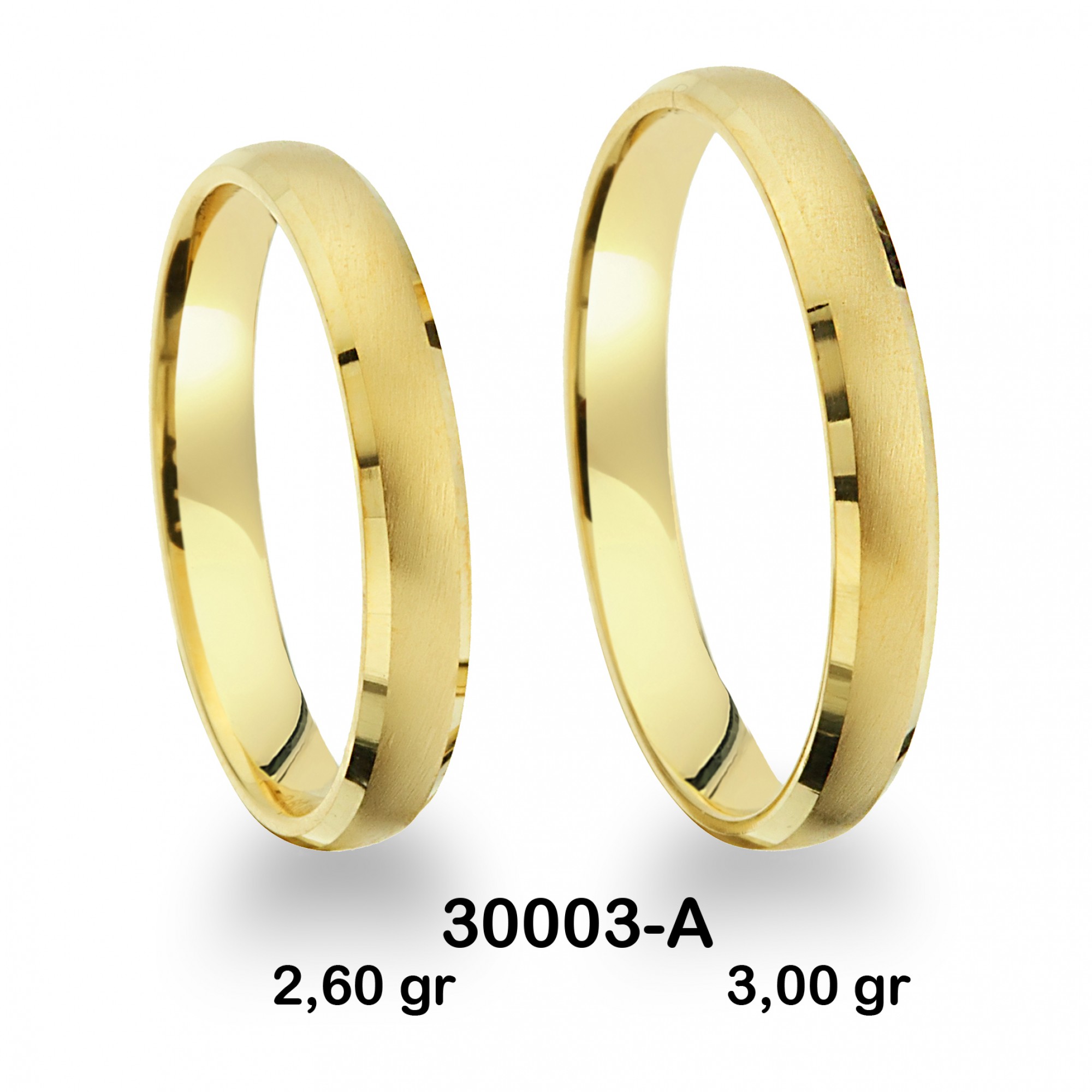 Klassischer Ehering - 30003-A