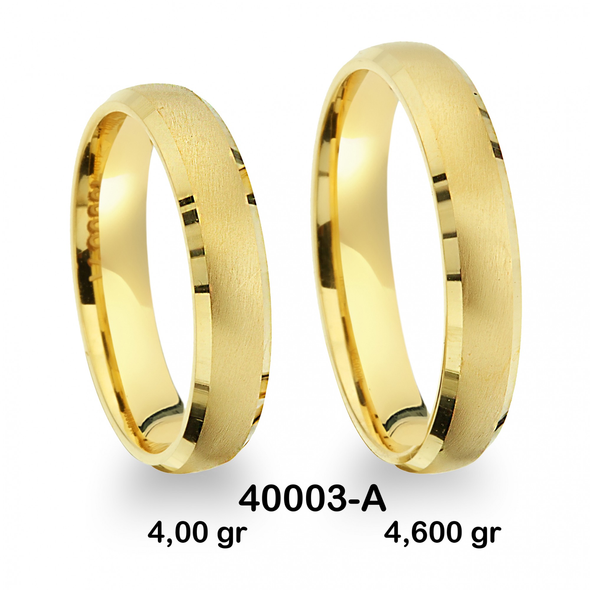 Klassischer Ehering - 40003-A