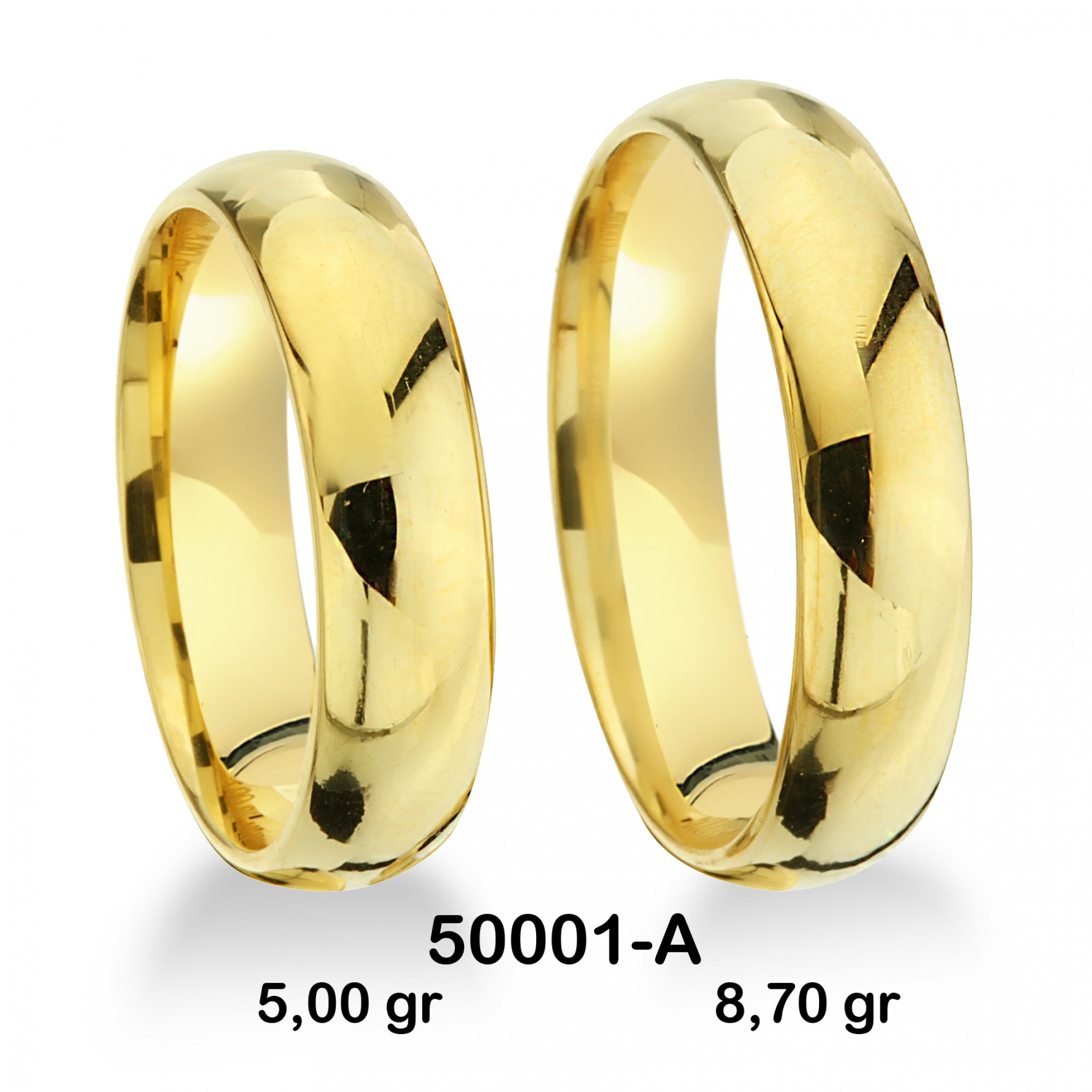 Klassischer Ehering - 50001-A