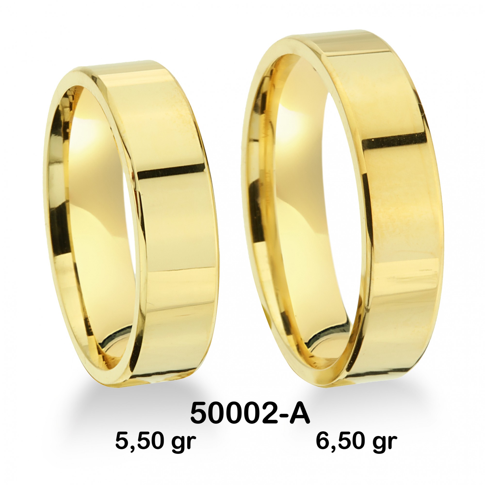 Klassischer Ehering - 50002-A