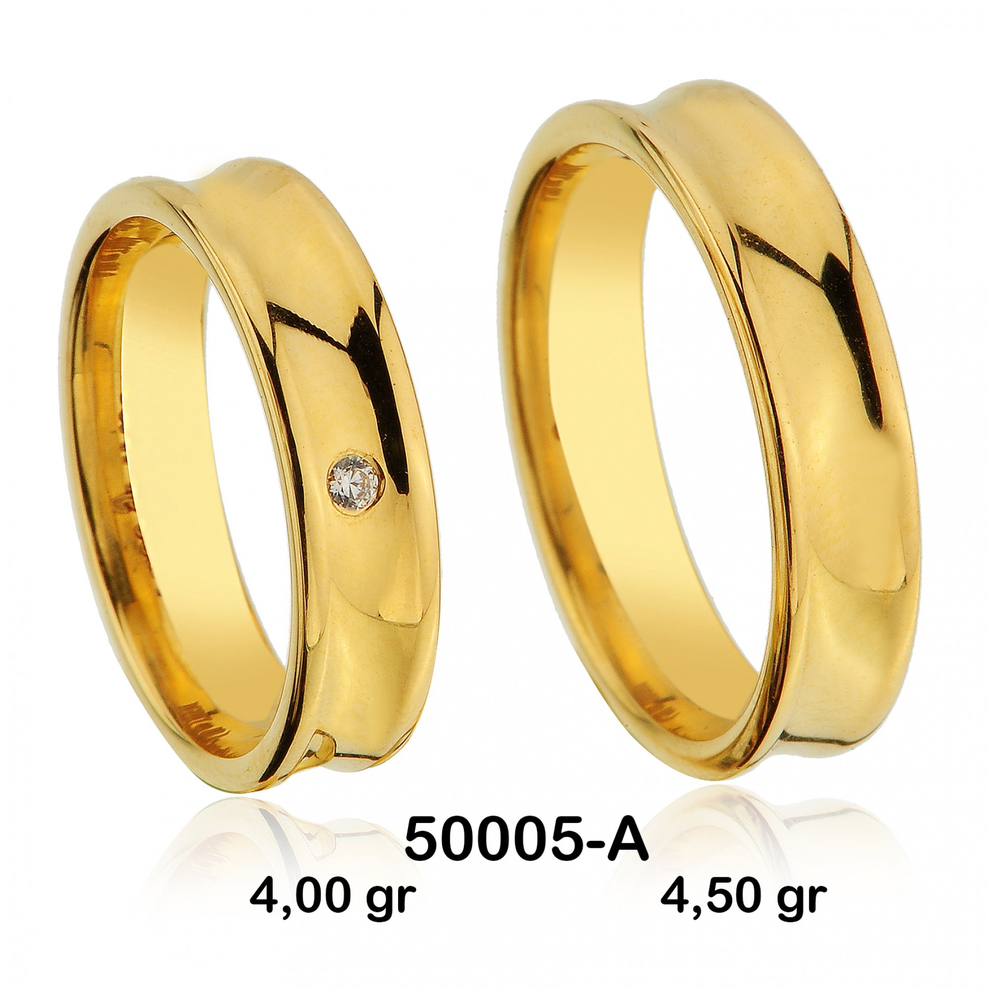 Klassischer Ehering - 50005-A