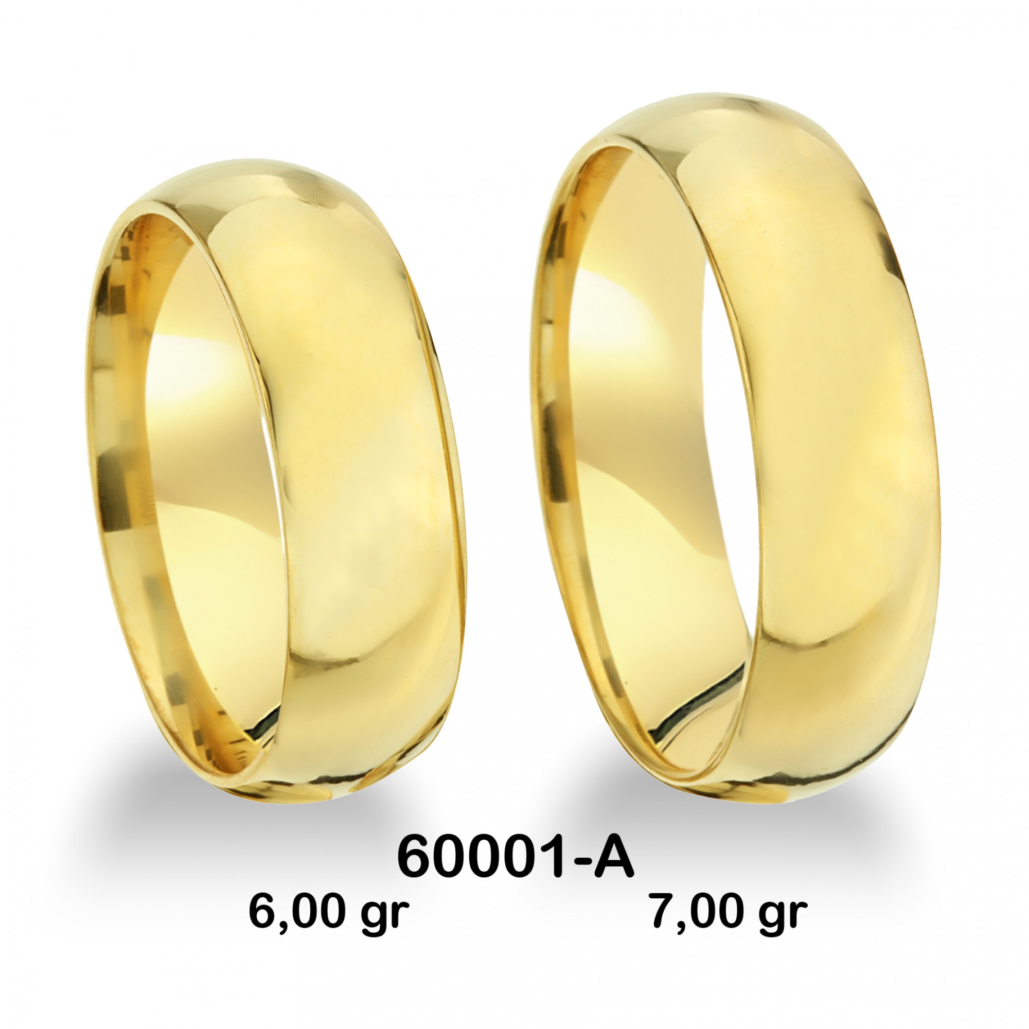 Klassischer Ehering - 60001-A