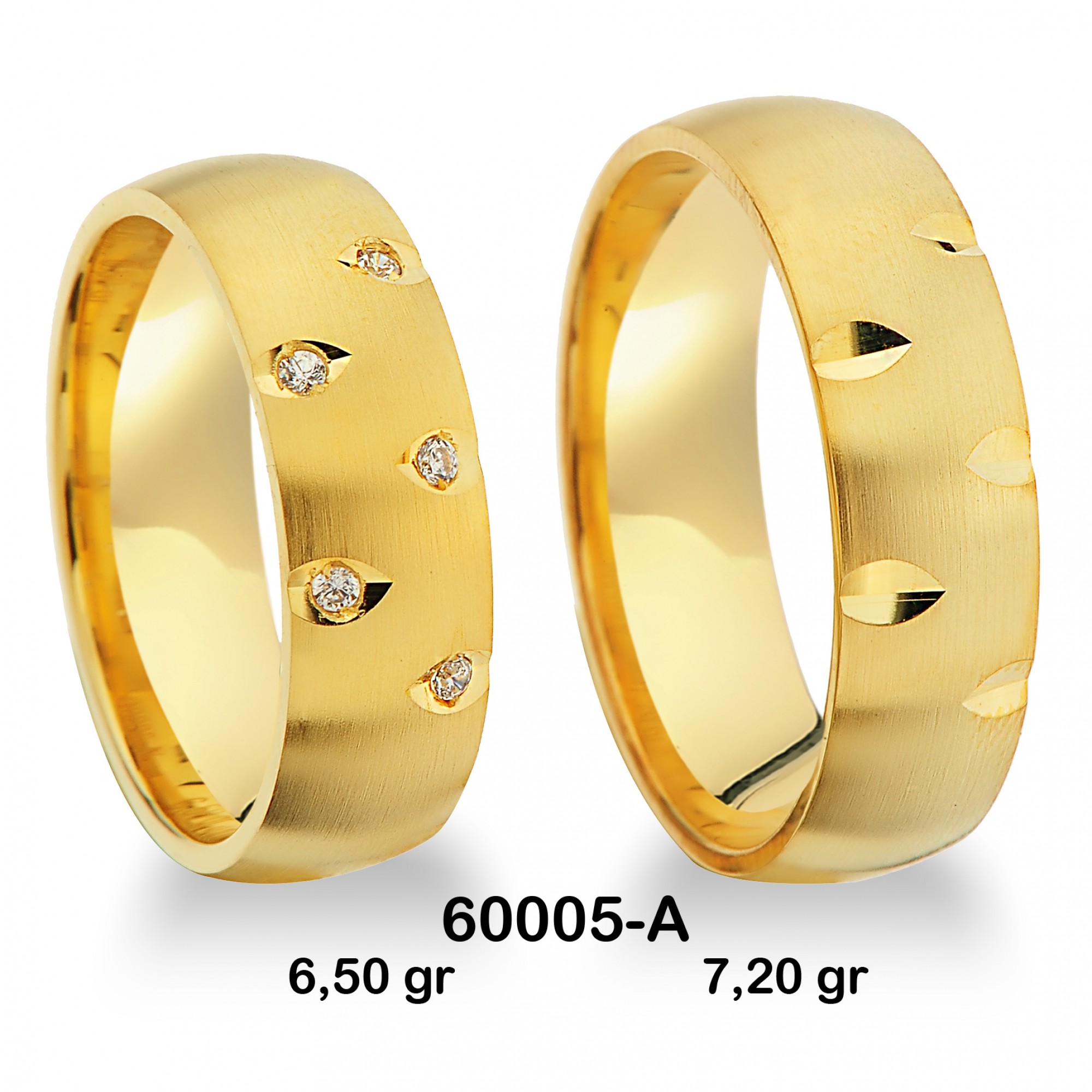 Klassischer Ehering - 60005-A