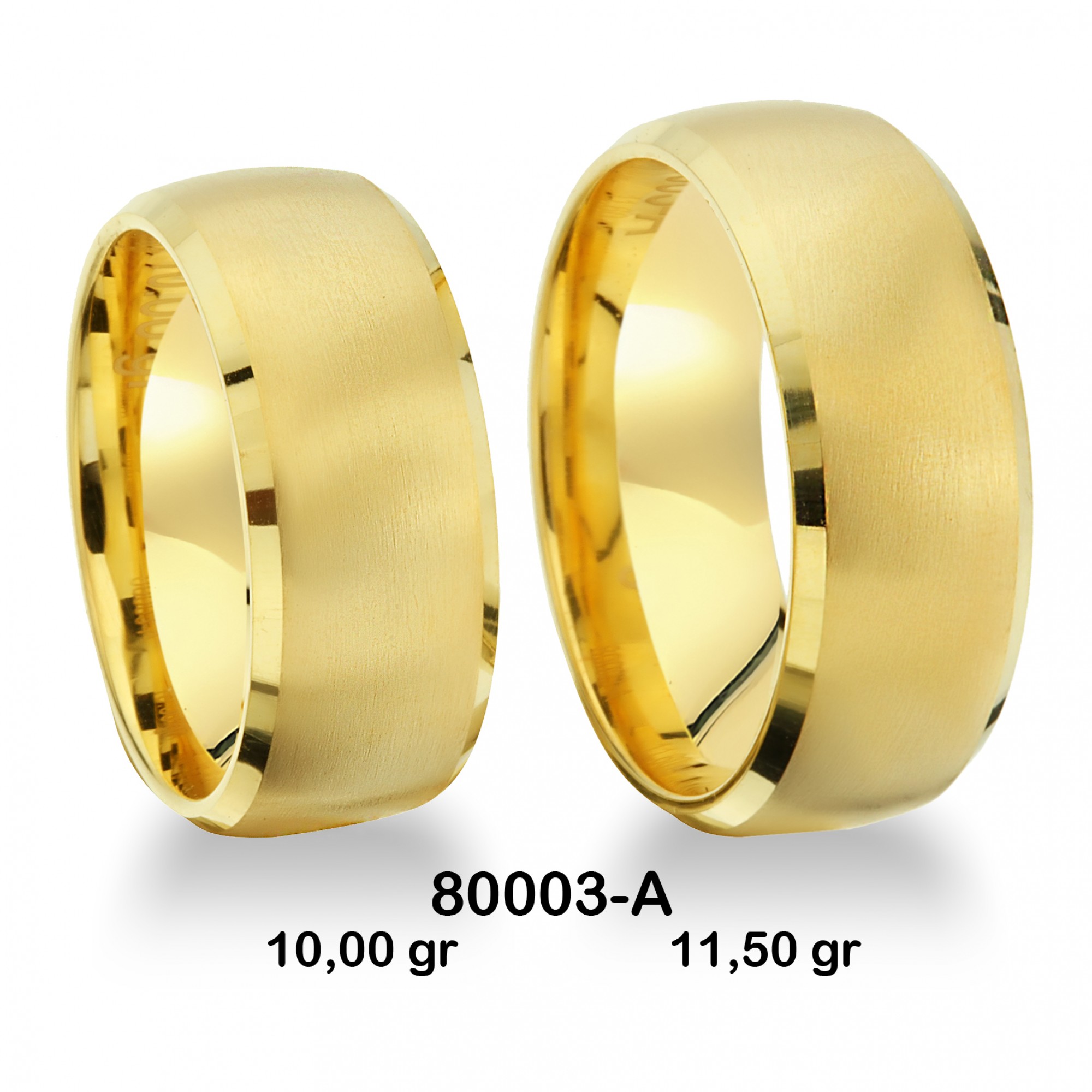 Klassischer Ehering - 80003-A